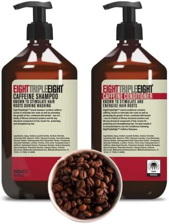 ТРИПЪЛ ЕЙТ КОФЕИНОВ ШАМПОАН И БАЛСАМ СЕТ 2 Х 1000 МЛ