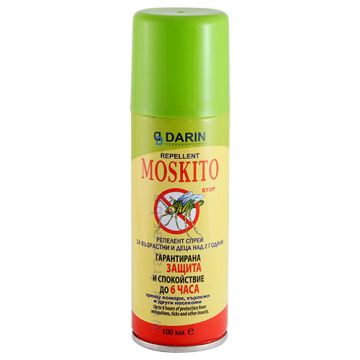 ДАРИН СПРЕЙ ПРОТИВ  КОМАРИ И КЪРЛЕЖИ 100 МЛ / ЗЕЛЕН/ 