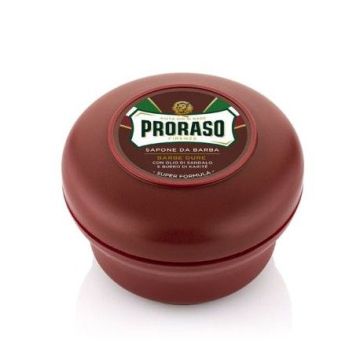 ПРОРАСО КРЕМ САПУН ЗА БРЪСНЕНЕ СЪС САНДАЛОВО ДЪРВО И МАСЛО ОТ КАРИТЕ 150 МЛ / ЧЕРВЕН/ 