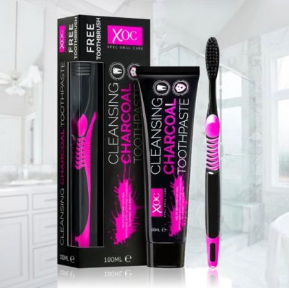 ЕКС ОУ СИ ПАСТА ЗА ЗЪБИ С АКТИВЕН ЧЕРЕН ВЪГЛЕН 100 МЛ + ЧЕТКА