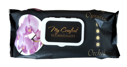 МОКРИ КЪРПИ МАЙ КОМФОРТ ОРХИДЕЯ 120 БР /ЧЕРНИ/