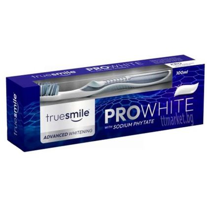 ТРУ СМАЙЛ ПРО УАЙТ ПАСТА И ЧЕТКА ЗА ЗЪБИ 100МЛ /СИНЯ/