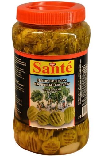 САНТЕ ЗЕЛЕНИ ГРИЛОВАНИ МАСЛИНИ БЕЗ КОСТИЛКА 800 ГР