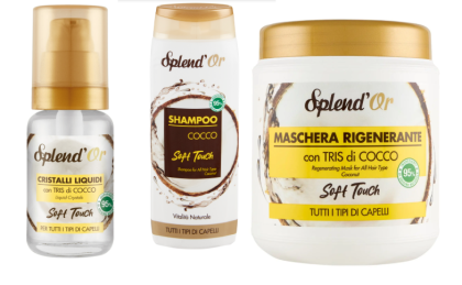 СПЛЕНДОР СЕТ ЗА КОСА С КОКОСОВО МАСЛО - ШАМПОАН, МАСКА И КРИСТАЛИ