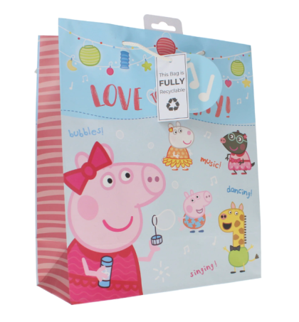 ПОДАРЪЧНА ТОРБИЧКА ПЕПА ПИГ  26 Х 32 СМ