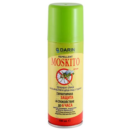 ДАРИН СПРЕЙ ПРОТИВ  КОМАРИ И КЪРЛЕЖИ 100 МЛ / ЗЕЛЕН/ 