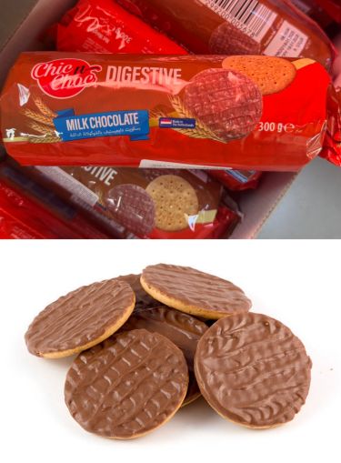 ХРАНОСМИЛАТЕЛНИ БИСКВИТИ ЧИК ЧОК С МЛЕЧЕН ШОКОЛАД 300 ГР /СВЕТЛО КАФЯВ/