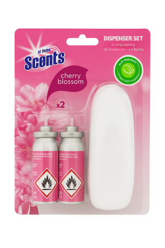 ЕТ ХОУМ ЧЕРИ БЛОСЪМ АРОМАТИЗАТОР МАШИНКА + 2 ПЪЛНИТЕЛЯ /РОЗОВ/