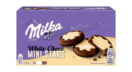 МИЛКА БИСКВИТИ ЧОКО МИНИ СТАР 150 ГР /КАКАОВИ С БЯЛ ШОКОЛАД/