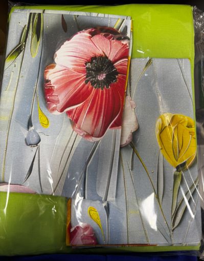 ЛУКСОЗЕН СПАЛЕН КОМПЛЕКТ ГРАДИНА ОТ МАКОВЕ В ЗЕЛЕНО 4 ЧАСТИ БЕЗ ЛАСТИК