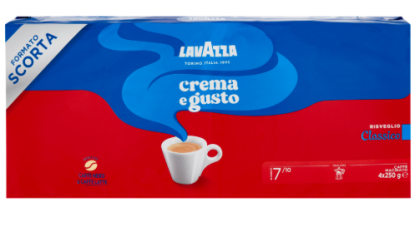 КАФЕ ЛАВАЦА КРЕМА ГУСТО 4 Х 250 ЕСПРЕСО 