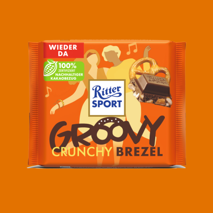 РИТЪР СПОРТ ШОКОЛАД С ПРЕЦЕЛ И КОРНФЛЕЙКС 100 ГР