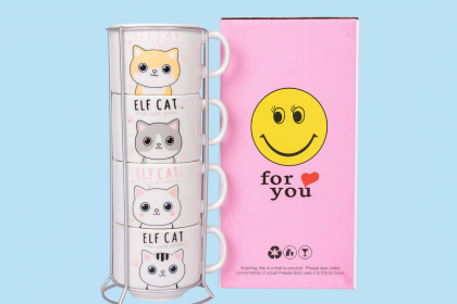 ЧАШИ ЗА КАФЕ НА СТОЙКА FOR YOU 4 БР 