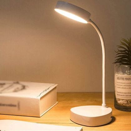 НАСТОЛНА ЛЕД ЛАМПА С USB /КРЪГЛА ПЛОСКА/
