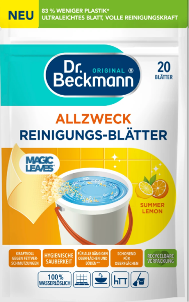 Д-Р БЕКМАН МЕДЖИК СЪМЪР ЛЕМОН РАЗТВОРИМИ ЛИСЧЕТА ЗА ПОЧИСТВАНЕ 20 БР / ЖЪЛТИ/