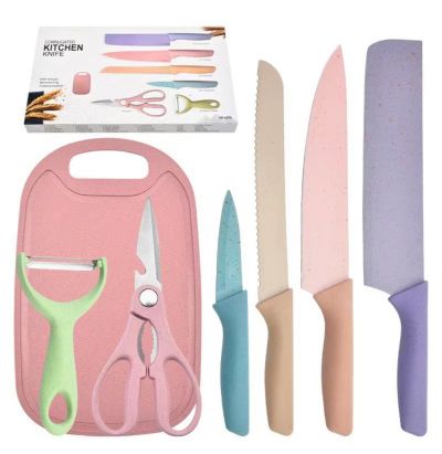 НОЖОВЕ КОМПЛЕКТ 4 БР + НОЖИЦА И БЕЛАЧКА