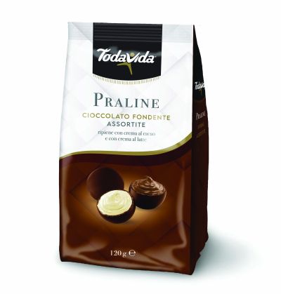 ШОКОЛАДОВИ БОНБОНИ ТОДАВИДА АСОРТИ  С ЧЕРЕН ШОКОЛАД 120 ГР / КАФЕВИ/