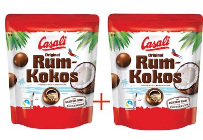 КАСАЛИ МЛЕЧНИ ШОКОЛАДОВИ ТОПЧЕТА С РОМ КОКОС 1 + 1 ПОДАРЪК 