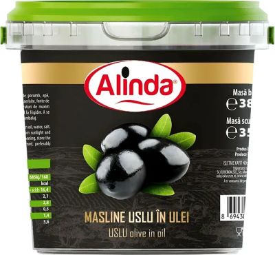 АЛИНДА ЧЕРНИ МАСЛИНИ 350 ГР