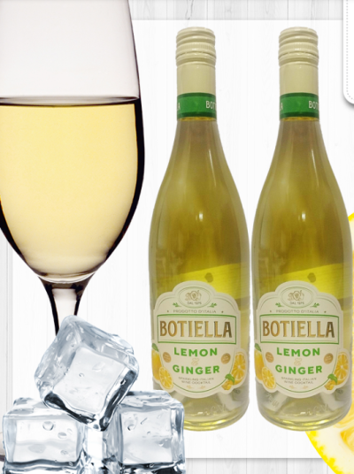 1 + 1 БОТИЕЛА ГАЗИРАНО ИТАЛИАНСКО БЯЛО ВИНО ЛИМОН И ДЖИНДЖЪР 750 МЛ