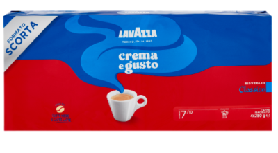 КАФЕ ЛАВАЦА КРЕМА ГУСТО 4 Х 250 ЕСПРЕСО 