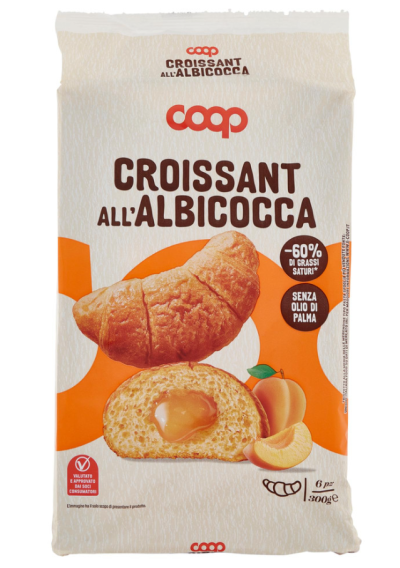 КРОАСАНИ КООП КАЙСИЯ  6  БР В ПАКЕТ