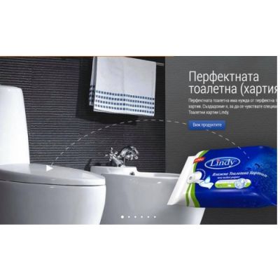 ЛИНДИ ВЛАЖНА ТОАЛЕТНА ХАРТИЯ 42 БР