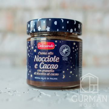 ТЕЧЕН ШОКОЛАД ДОЛЧИАНДО С НАТРОШЕНИ БИСКВИТКИ 350 ГР