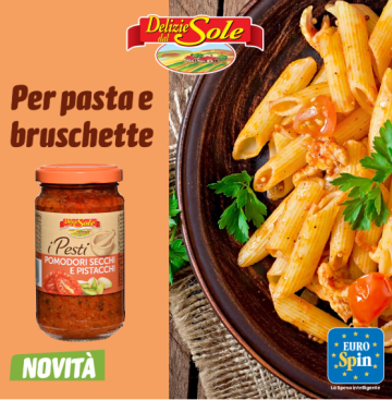 ПЕСТО ДЕЛИЦИЕ ДЕЛ СОЛЕ СЪС СУШЕНИ ДОМАТИ И ШАМ ФЪСТЪК 190 ГР