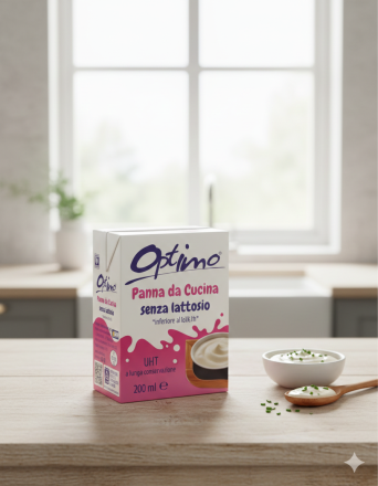 СМЕТАНА ОПТИМО БЕЗ ЛАКТОЗА 200 МЛ /РОЗОВА/