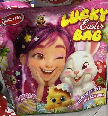 МАД МАКС ВЕЛИКДЕНСКО ЗАЙЧЕ ОГРОМНА ЧАНТА С ИГРАЧКИ ЗА МОМИЧЕ 