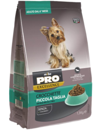 ИТАЛИАНСКА КУЧЕШКА ХРАНА ЗА МАЛКИ ПОРОДИ МИБА ПРО 1500 ГР