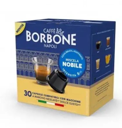 БОРБОНЕ КАФЕ КАПСУЛИ ЗА МАШИНА ДОЛЧЕ ГУСТО 30 БР / ЖЪЛТО / 