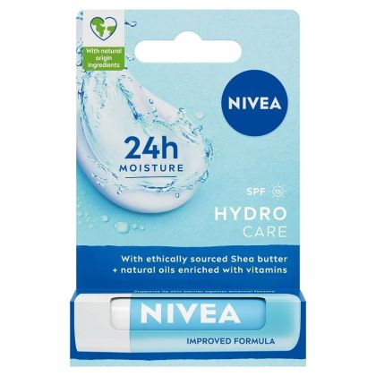 НИВЕА ХИДРО КЕЪР СПФ 15 БАЛСАМ ЗА УСТНИ 4,8 ГР