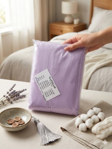 ЕДНОЦВЕТЕН ЧАРШАФ С ЛАСТИК ЛИЛАВ 220 Х 240