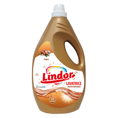 ЛИНДОР НОНА ПАПЕРА АРГАН ТЕЧЕН ГЕЛ ЗА УНИВЕРСАЛНО ПРАНЕ 50 П 3000 МЛ /ЗЛАТЕН/