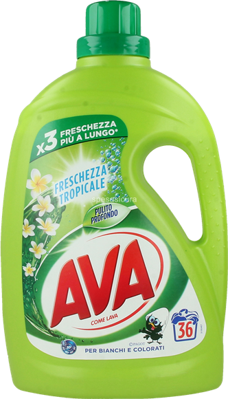 АВА ФРЕЧЕЗА ТРОПИКЪЛ ТЕЧЕН ГЕЛ ЗА ЦВЕТНО ПРАНЕ 1800 МЛ 36 П / ЗЕЛЕН/