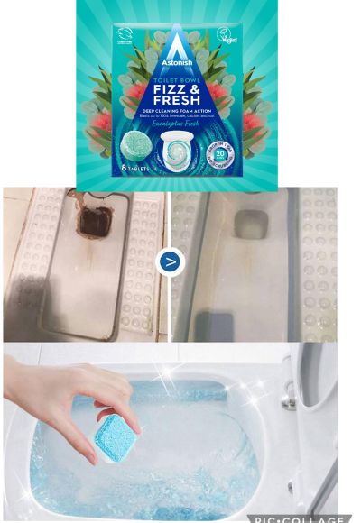 АСТОНИШ ФРЕШ ЕВКАЛИПТ ПОЧИСТВАЩИ ТАБЛЕТКИ ЗА ВЦ 8 БР/ЗЕЛЕН