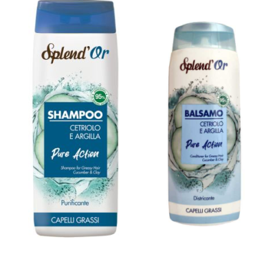 СПЛЕНДОР СЕТ С КРАСТАВИЦА И ГЛИНА ШАМПОАН И БАЛСАМ ЗА МАЗНА КОСА 2 Х 300 МЛ