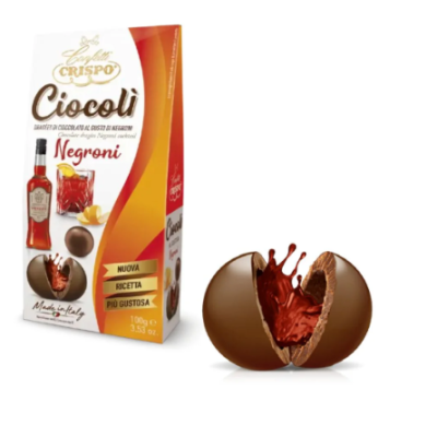 КУОРЕ ДОЛЧЕ ИТАЛИАНСКИ БОНБОНИ С МЛЕЧЕН ШОКОЛАД И С НЕГРОНИ 100 ГР /ЧЕРВЕН/