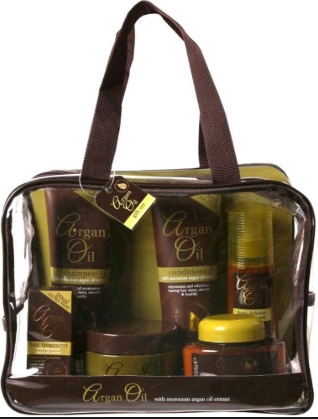 4 АРГАН ОЙЛ СЕТ  ЗА КОСА - ШАМПОАН,БАЛСАМ, МАСКА И ТОПЛИННА ЗАЩИТА СПРЕЙ