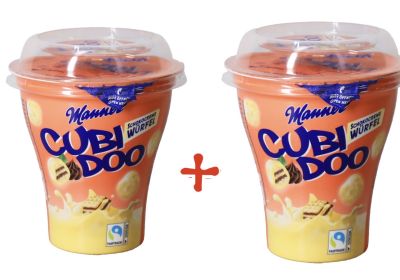 1 + 1 МАНЕР КУБИ ДОО ХРУПКАВИ ШОКОЛАДОВИ ТОПЧЕТА С ШОКОЛАДОВ КРЕМ 135 ГР /В КОФИЧКА/