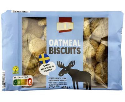 БИСКОТО ХРУПКАВИ БИСКВИТИ С ОВЕСЕНИ ЯДКИ 630 ГР /СВЕТЛО СИН ПАКЕТ/