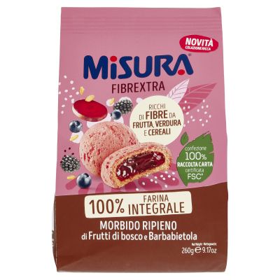 МИСУРА ПЪЛНОЗЪРНЕСТИ БИСКВИТИ С ГОРСКИ ПЛОДОВЕ И ЦВЕКЛО 260 ГР /PОЗОВ ПАКЕТ/