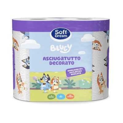 SOFT DREAM BLUEY ДЕКОРИРАНА КУХНЕНСКА РОЛКА 2 БРОЯ В ОПАКОВКА