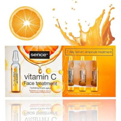 СЕНС АМПУЛИ ЗА ЛИЦЕ С ВИТАМИН Ц 7 БР ПО 2 МЛ /ОРАНЖЕВИ/
