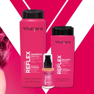 ВИТАЛКЕЪР КРИСТАЛИ ЗА КОСА РЕФЛЕКС ЗА БОЯДИСАНИ КОСИ 50 МЛ /РОЗОВ/